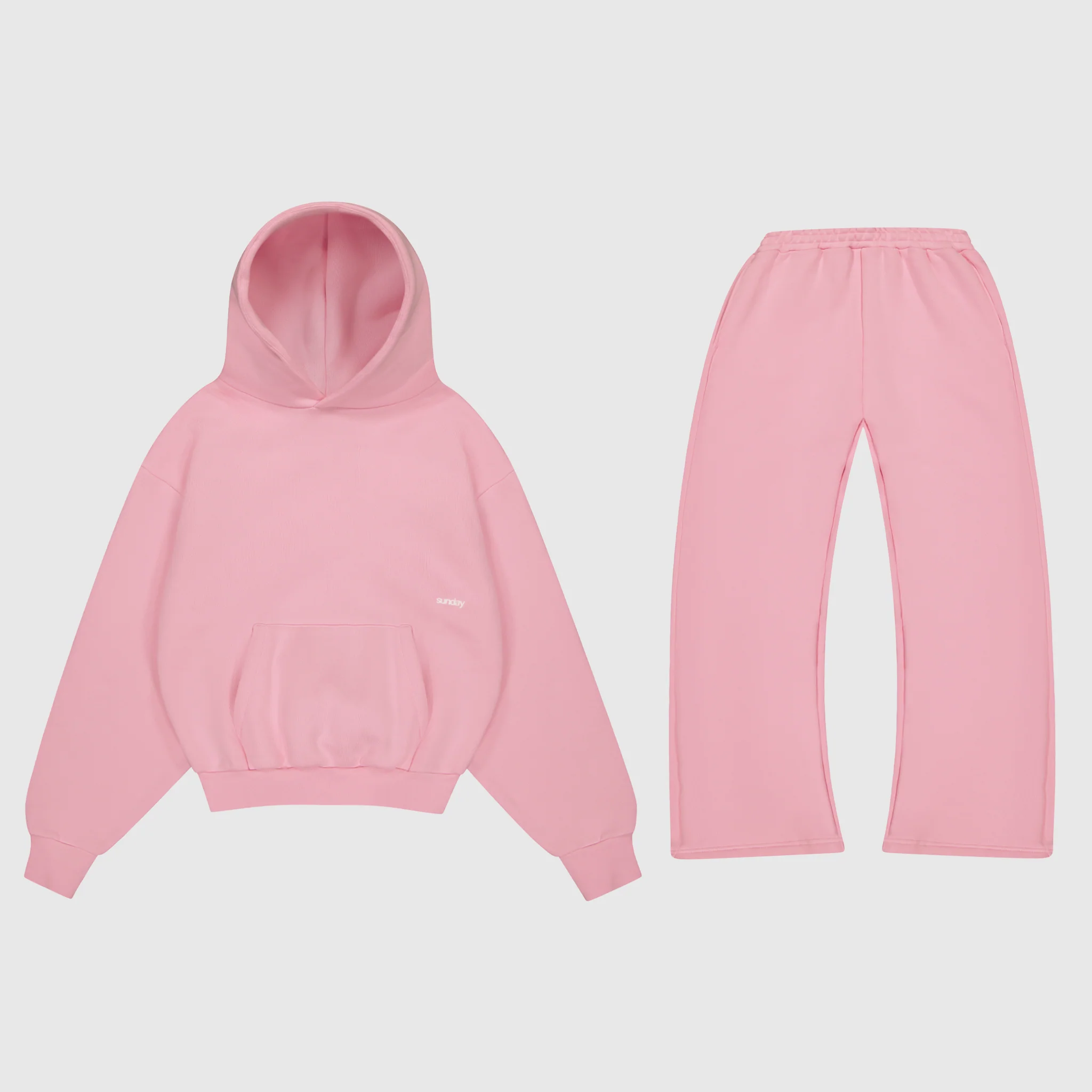 heavyweight script tracksuit set powder pink heavyweight script tracksuit set powder pink