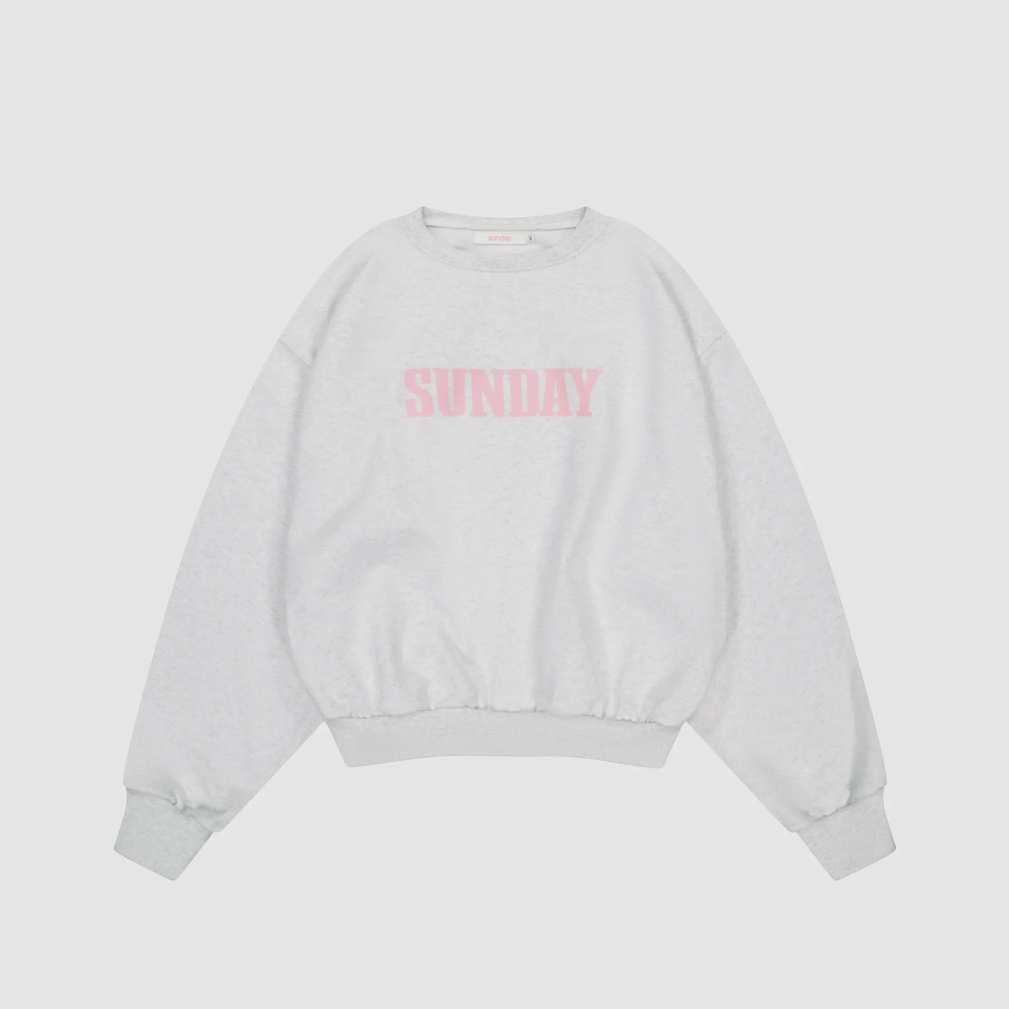 heavyweight headline crewneck grey