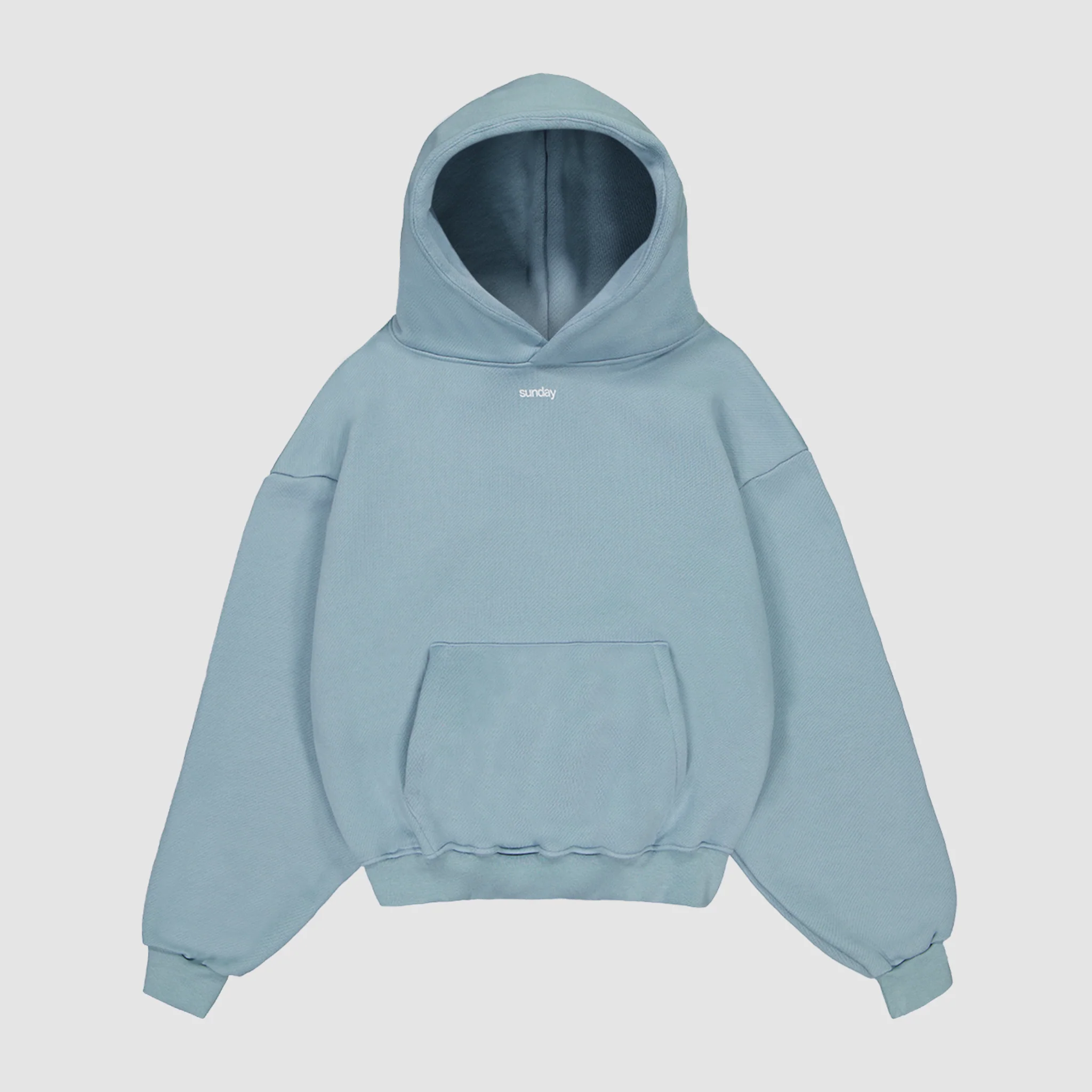 heavyweight simple hoodie powder blue